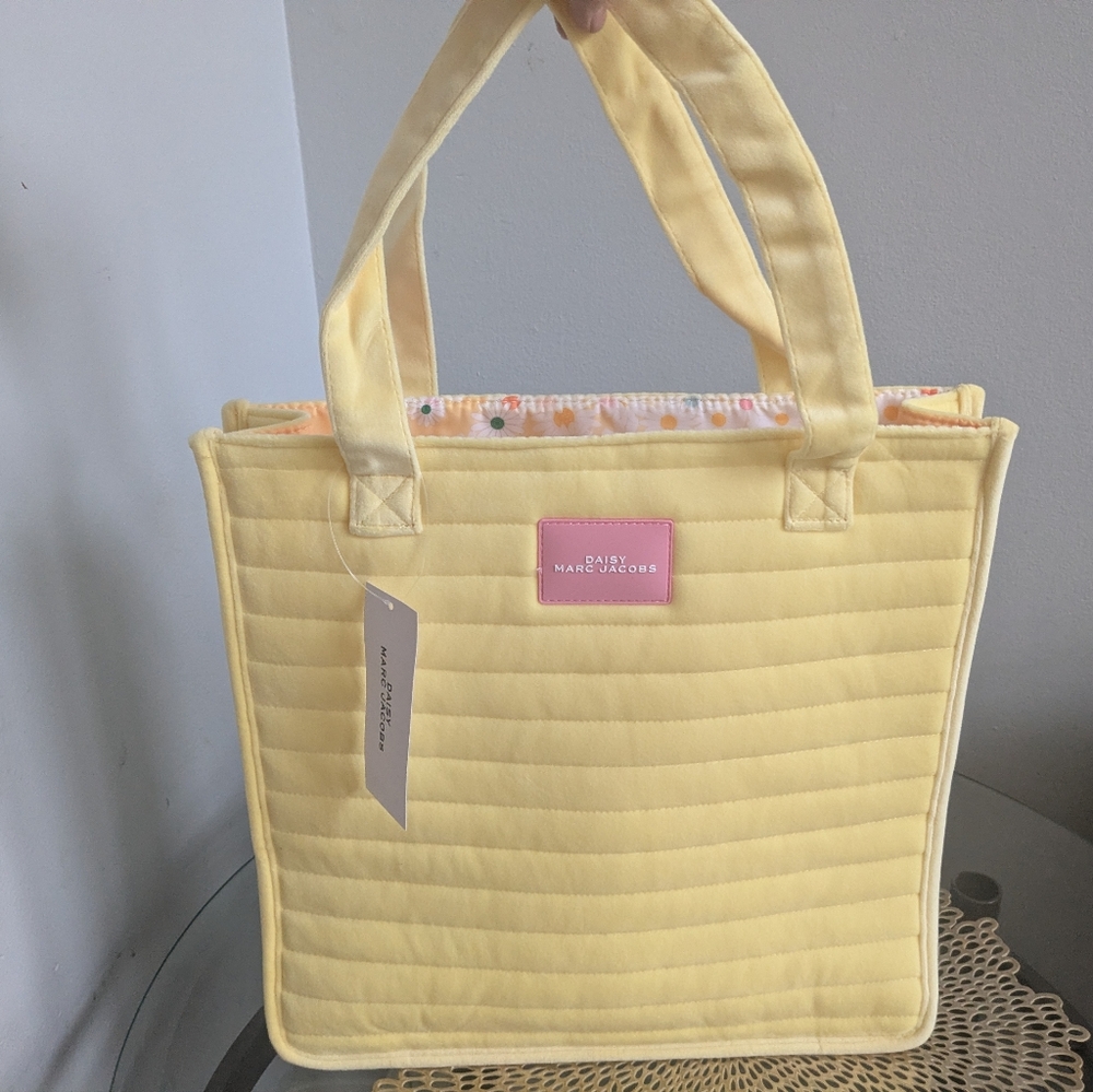 Marc Jacobs Yellow Quilted Tote Bag